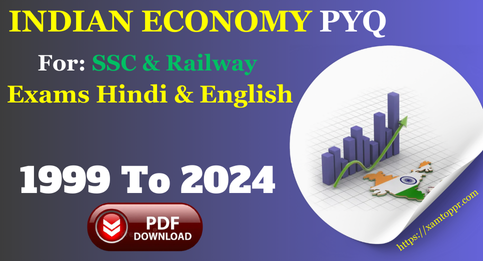 Download Indian Economy in Hindi Pdf Question Bank for SSC & Railway Exams (1999-2024)